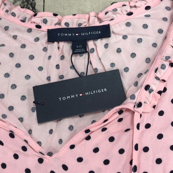 Tommy Hilfiger Printed Ruffled-Neck Blouse - Picture 4 of 9